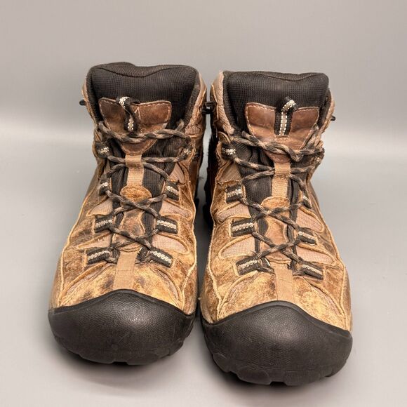 KEEN Targhee II Mens 10.5 Brown Leather Mid Hiking Boots Lace-Up Waterproof main image 9